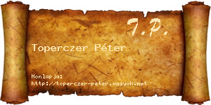 Toperczer Péter névjegykártya