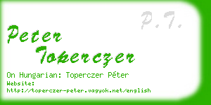 peter toperczer business card